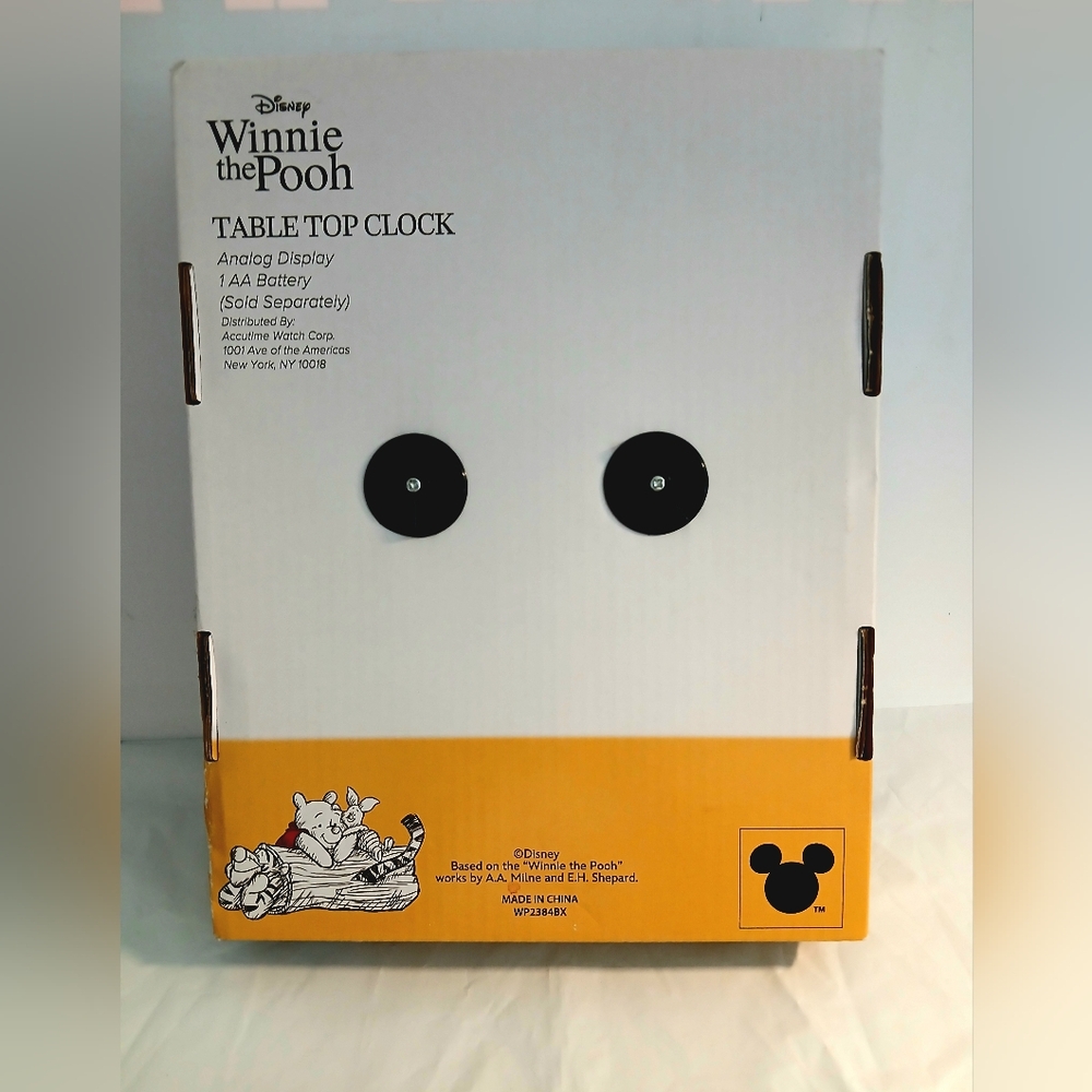 TABLE TOP CLOCK Disney Winnie the Pooh Analog Display WP2384BX BRAND-NEW w/tags - Picture 2 of 8